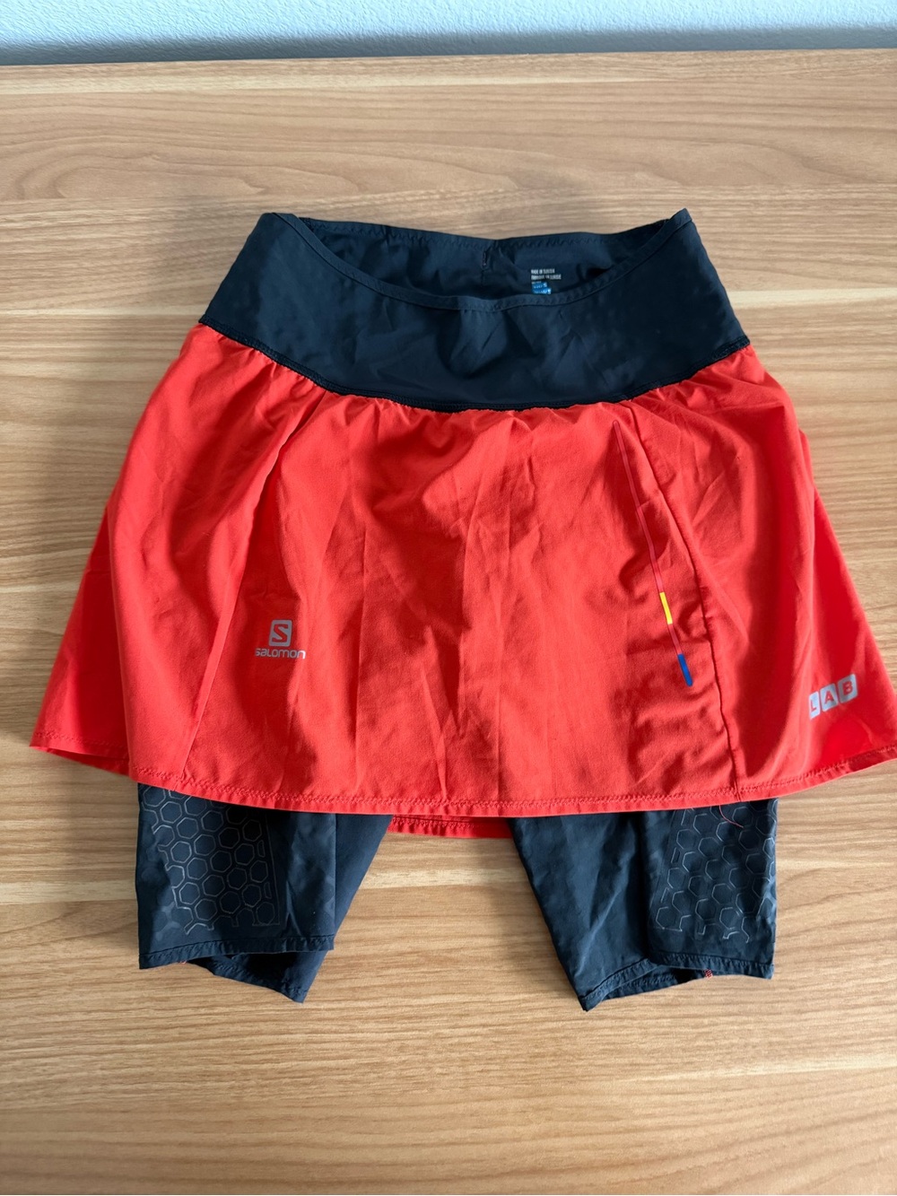 Salomon S-Lab Exo-Skort in Red/Black Size Small